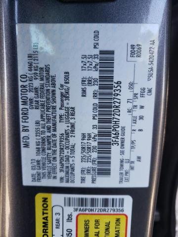 Photo 10 from auction – 2013 FORD FUSION SE with VIN 3FA6P0H72DR279356