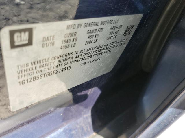 Photo 10 from auction – 2016 CHEVROLET MALIBU LS with VIN 1G1ZB5ST6GF214013