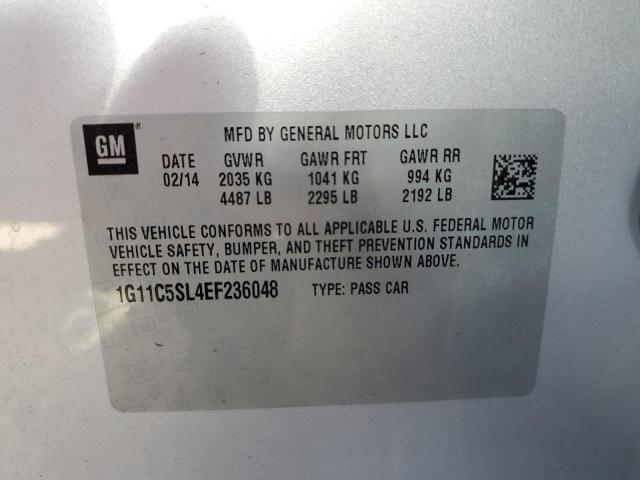 Photo 10 from auction – 2014 CHEVROLET MALIBU 1LT with VIN 1G11C5SL4EF236048