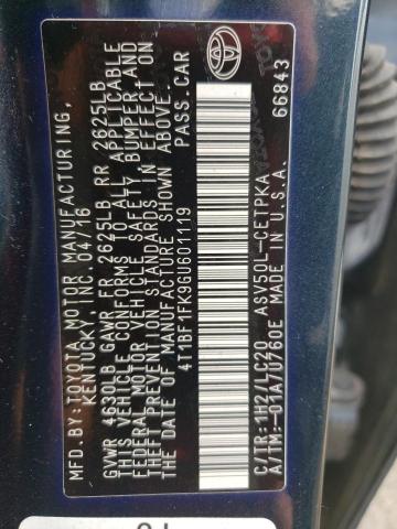 Photo 10 from auction – 2016 TOYOTA CAMRY LE with VIN 4T1BF1FK9GU601119