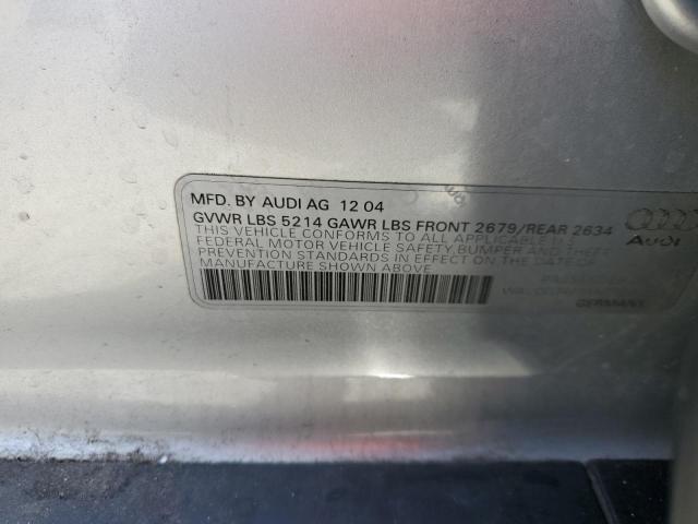 Photo 10 from auction – 2005 AUDI A6 3.2 QUA with VIN WAUDG74F35N079305
