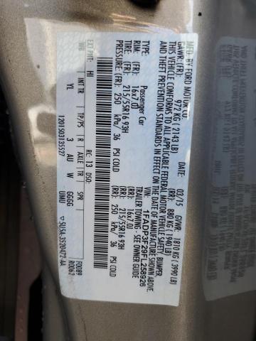 Photo 10 from auction – 2015 FORD FOCUS SE with VIN 1FADP3F29FL258926