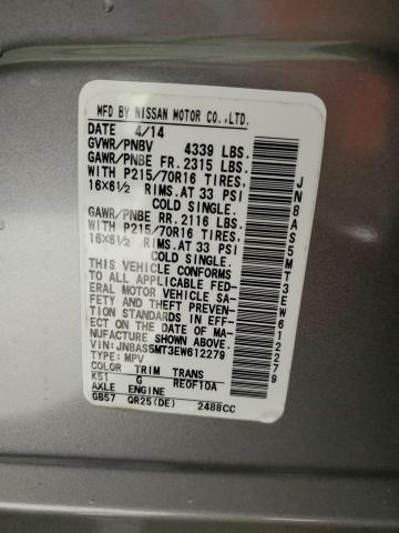 Photo 10 from auction – 2014 NISSAN ROGUE SELE with VIN JN8AS5MT3EW612279