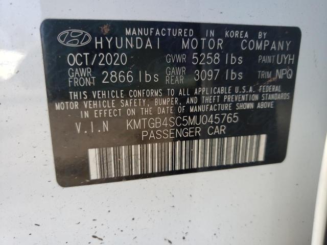 Photo 10 from auction – 2021 GENESIS G80 BASE with VIN KMTGB4SC5MU045765