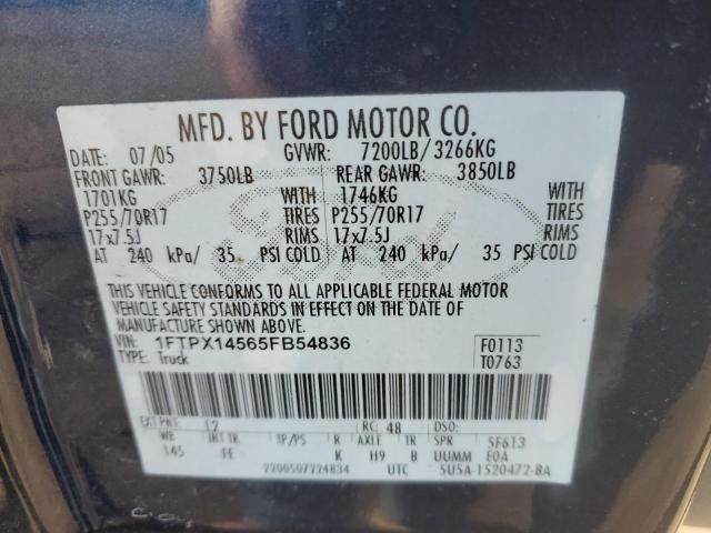 Photo 10 from auction – 2005 FORD F150 with VIN 1FTPX14565FB54836