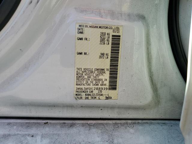 Photo 10 from auction – 2015 NISSAN ALTIMA 2.5 with VIN 1N4AL3AP1FC288939