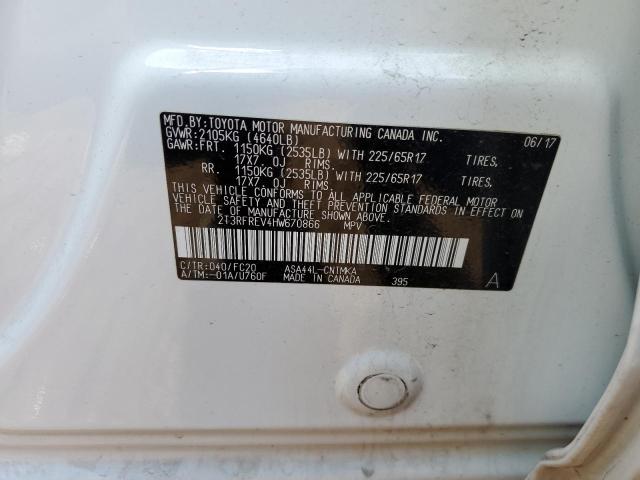 Photo 10 from auction – 2017 TOYOTA RAV4 XLE with VIN 2T3RFREV4HW670866