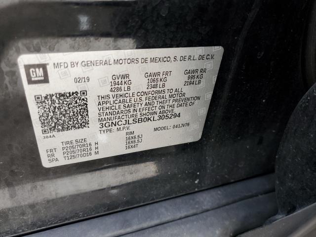 Photo 10 from auction – 2019 CHEVROLET TRAX 1LT with VIN 3GNCJLSB0KL305294
