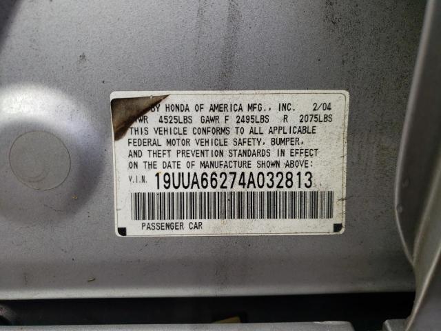 Photo 10 from auction – 2004 ACURA TL with VIN 19UUA66274A032813