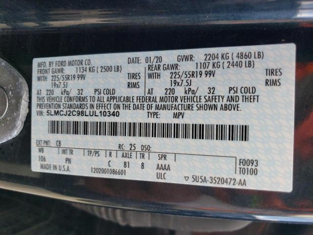 Photo 10 from auction – 2020 LINCOLN CORSAIR RE with VIN 5LMCJ2C98LUL10340