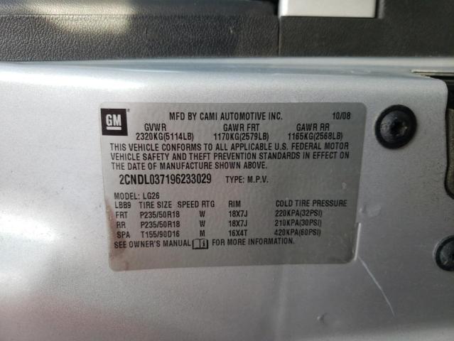 Photo 10 from auction – 2009 CHEVROLET EQUINOX SP with VIN 2CNDL037196233029