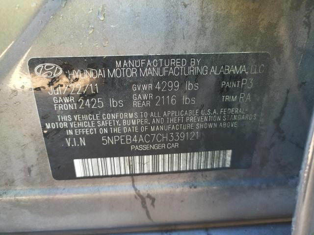 Photo 10 from auction – 2012 HYUNDAI SONATA GLS with VIN 5NPEB4AC7CH339121