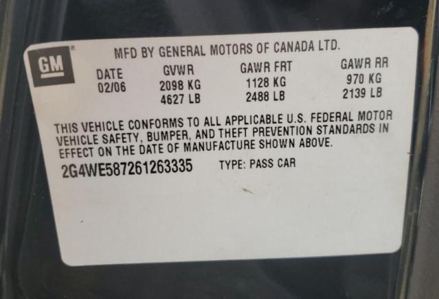 Photo 10 from auction – 2006 BUICK LACROSSE C with VIN 2G4WE587261263335