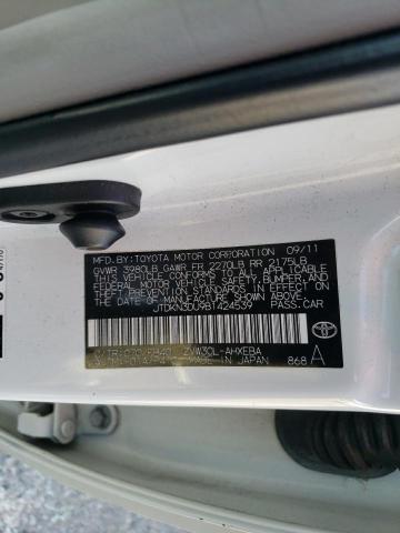 Photo 10 from auction – 2011 TOYOTA PRIUS with VIN JTDKN3DU9B1424539