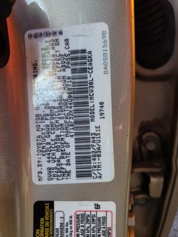 Photo 10 from auction – 2004 TOYOTA CAMRY LE with VIN 4T1BF32K44U068710