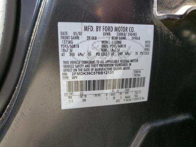 Photo 10 from auction – 2007 FORD EDGE SEL P with VIN 2FMDK39C57BB12131