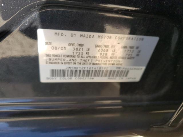 Photo 10 from auction – 2006 MAZDA 3 I with VIN JM1BK12F161418192