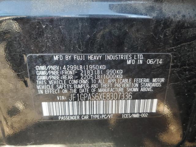 Photo 10 from auction – 2014 SUBARU IMPREZA SP with VIN JF1GPAS6XE8307336