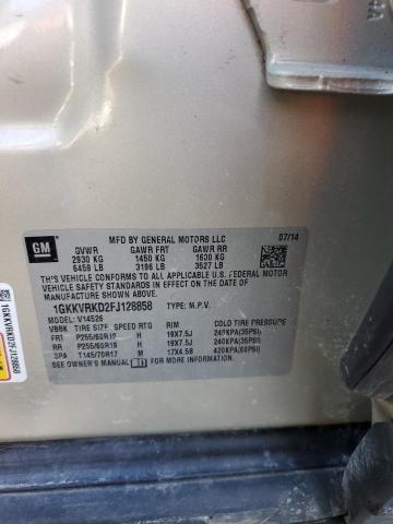 Photo 10 from auction – 2015 GMC ACADIA SLT with VIN 1GKKVRKD2FJ128858