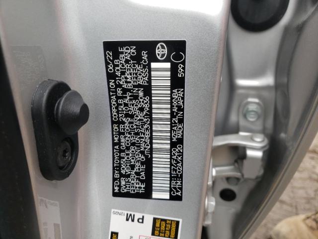 Photo 10 from auction – 2022 TOYOTA COROLLA SE with VIN JTND4MBE3N3179836
