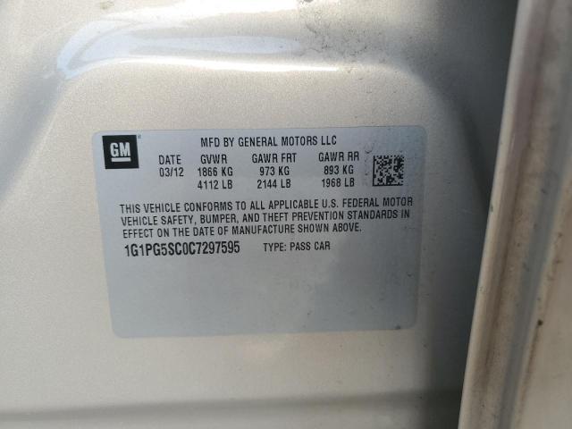 Photo 10 from auction – 2012 CHEVROLET CRUZE LT with VIN 1G1PG5SC0C7297595