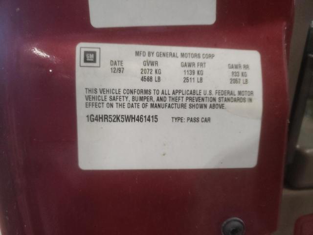 Photo 10 from auction – 1998 BUICK LESABRE LI with VIN 1G4HR52K5WH461415