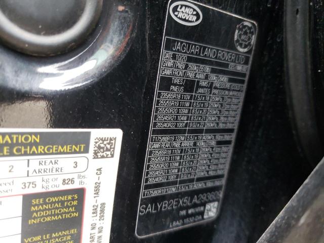 Photo 10 from auction – 2020 LAND ROVER RANGE ROVE with VIN SALYB2EX5LA293609