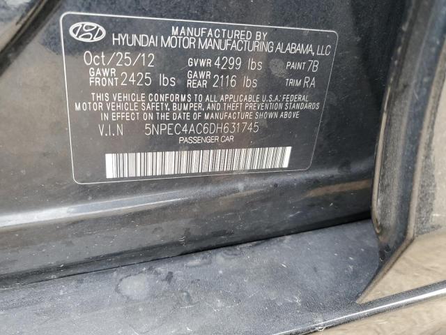 Photo 10 from auction – 2013 HYUNDAI SONATA SE with VIN 5NPEC4AC6DH631745