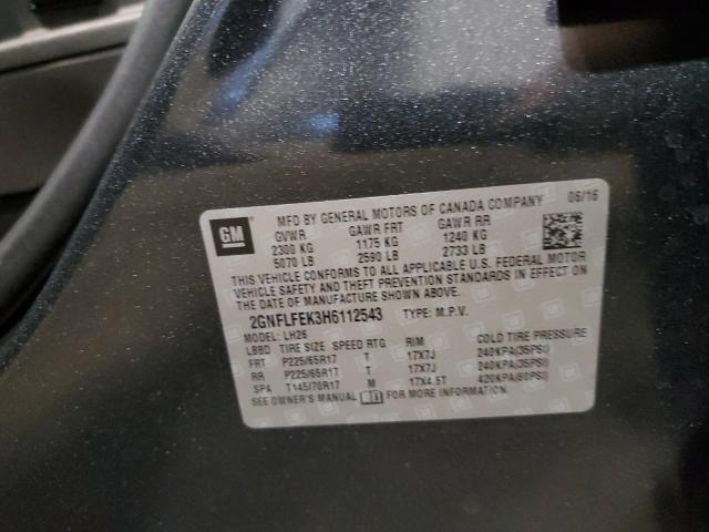 Photo 10 from auction – 2017 CHEVROLET EQUINOX LT with VIN 2GNFLFEK3H6112543