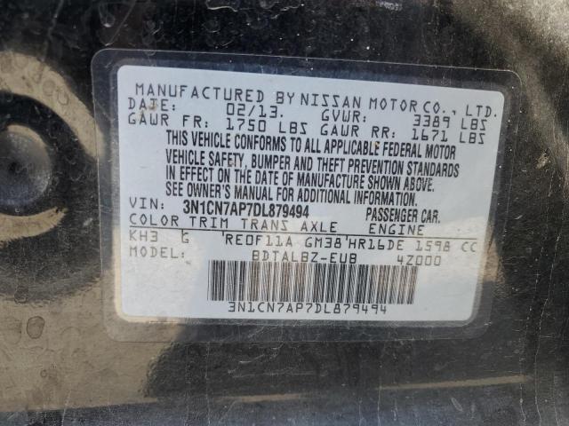 Photo 10 from auction – 2013 NISSAN VERSA S with VIN 3N1CN7AP7DL879494