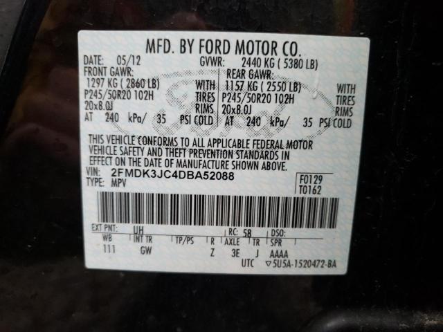 Photo 10 from auction – 2013 FORD EDGE SEL with VIN 2FMDK3JC4DBA52088
