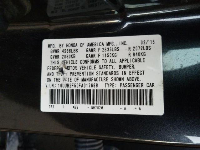 Photo 10 from auction – 2015 ACURA TLX TECH with VIN 19UUB2F50FA017699