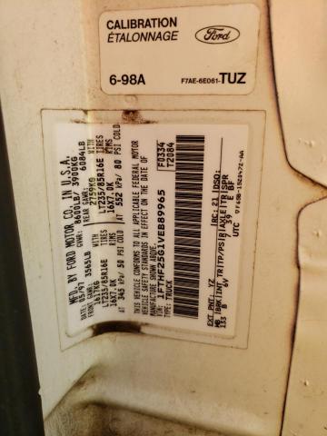 Photo 10 from auction – 1997 FORD F250 with VIN 1FTHF25G1VEB89965