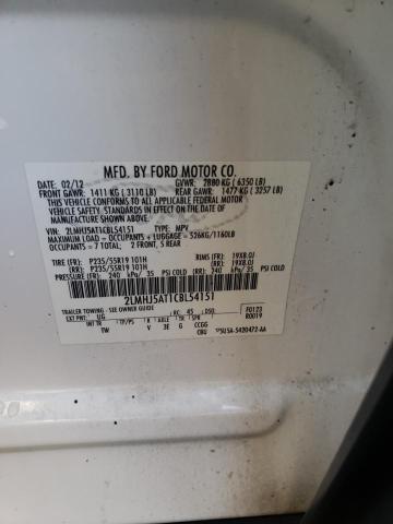 Фото 10 с аукциона – 2012 LINCOLN MKT с VIN 2LMHJ5AT1CBL54151