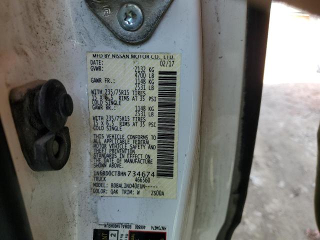 Photo 10 from auction – 2017 NISSAN FRONTIER S with VIN 1N6BD0CT8HN734674