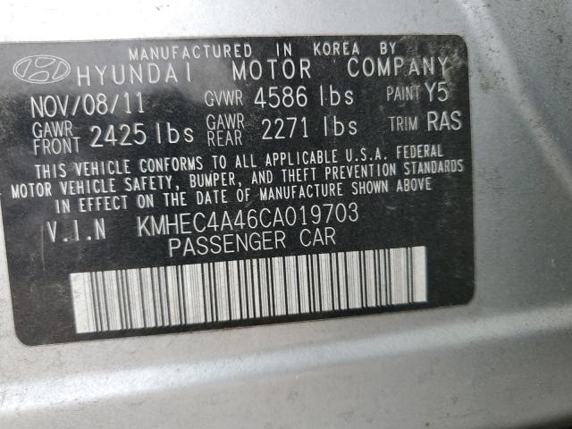 Zdjęcie 10 z aukcji – 2012 HYUNDAI SONATA HYB z VIN KMHEC4A46CA019703