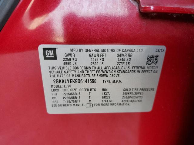 Photo 10 from auction – 2013 GMC TERRAIN DE with VIN 2GKALYEK9D6141560