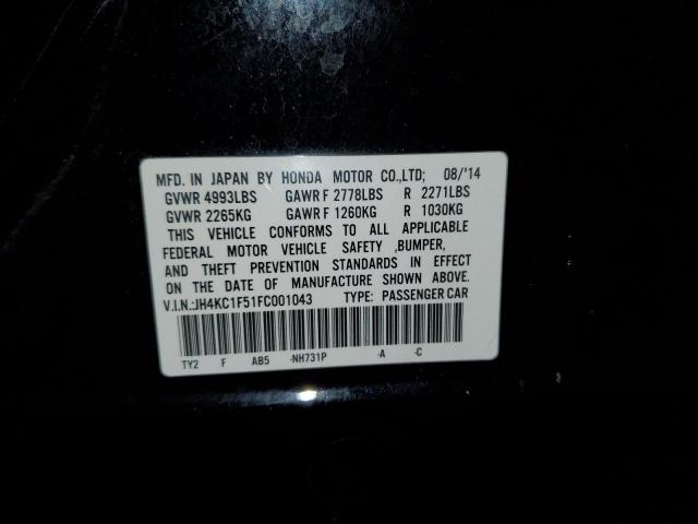 Photo 10 from auction – 2015 ACURA RLX TECH with VIN JH4KC1F51FC001043
