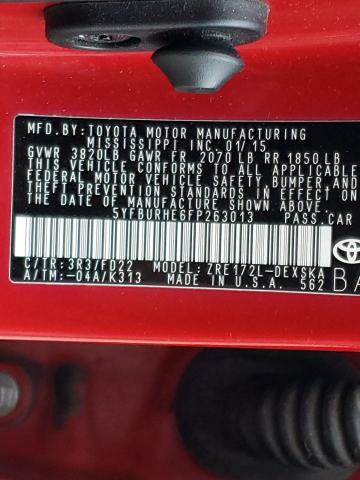 Photo 10 from auction – 2015 TOYOTA COROLLA L with VIN 5YFBURHE6FP263013