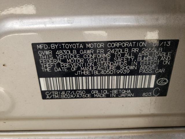Photo 10 from auction – 2013 LEXUS GS 350 with VIN JTHBE1BL4D5019939