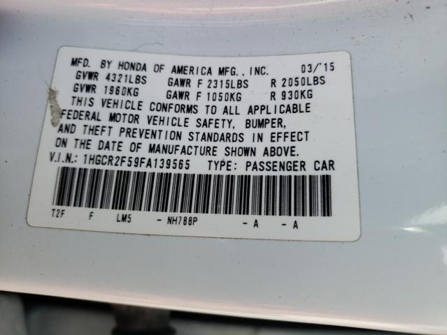 Photo 10 from auction – 2015 HONDA ACCORD SPO with VIN 1HGCR2F59FA139565