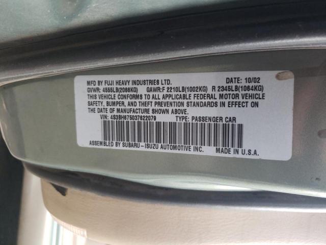 Photo 10 from auction – 2003 SUBARU LEGACY OUT with VIN 4S3BH675037622079