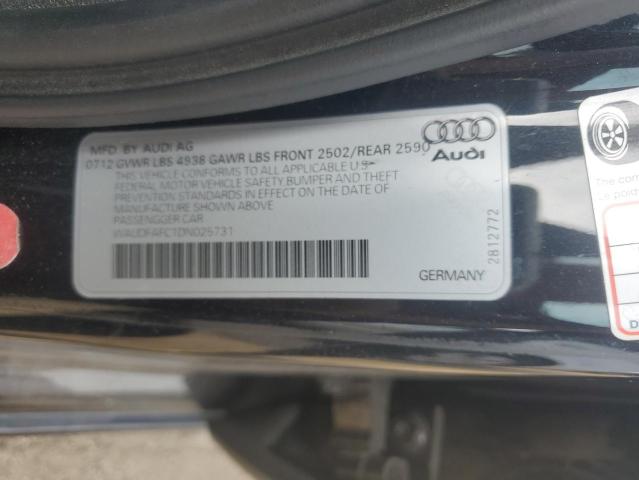 Photo 10 from auction – 2013 AUDI A6 PREMIUM with VIN WAUDFAFC1DN025731