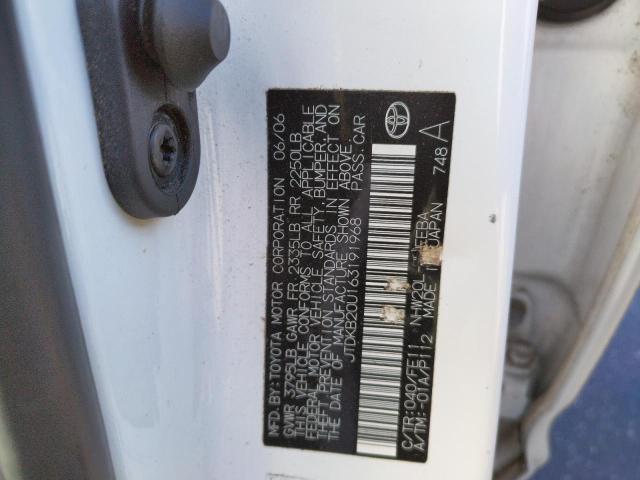 Photo 10 from auction – 2006 TOYOTA PRIUS with VIN JTDKB20U163191968