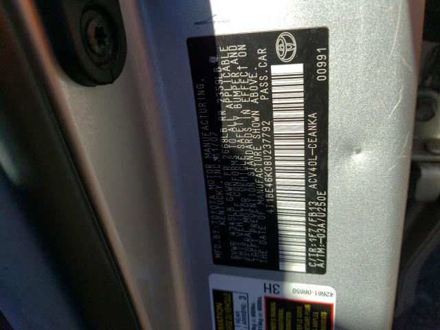 Photo 10 from auction – 2008 TOYOTA CAMRY CE with VIN 4T1BE46K08U237792