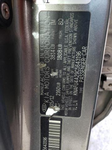 Photo 10 from auction – 2012 KIA FORTE EX with VIN KNAFU4A29C5643196