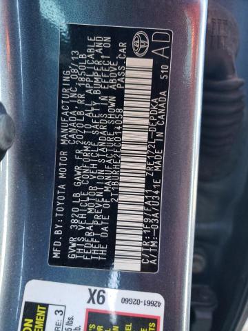 Photo 10 from auction – 2014 TOYOTA COROLLA L with VIN 2T1BURHE2EC014058