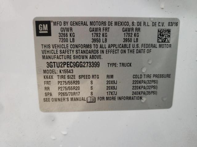 Photo 10 from auction – 2016 GMC SIERRA K15 with VIN 3GTU2PEC9GG273399