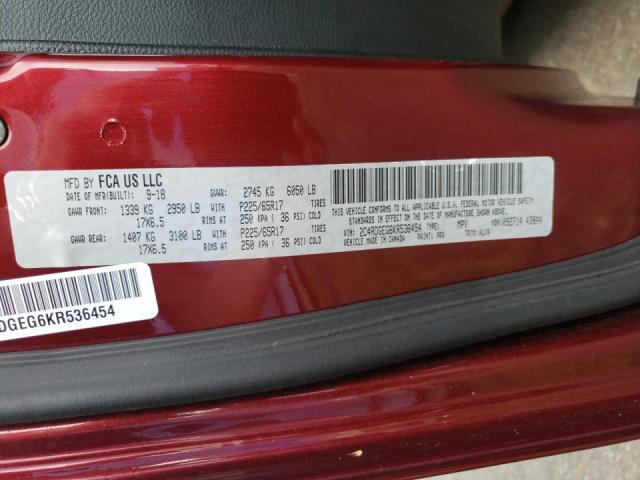 Photo 10 from auction – 2019 DODGE GRAND CARA with VIN 2C4RDGEG6KR536454