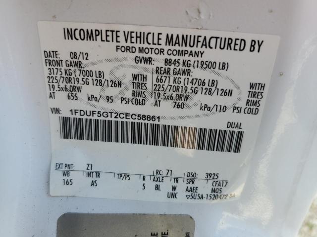 Photo 10 from auction – 2012 FORD F550 SUPER with VIN 1FDUF5GT2CEC58861